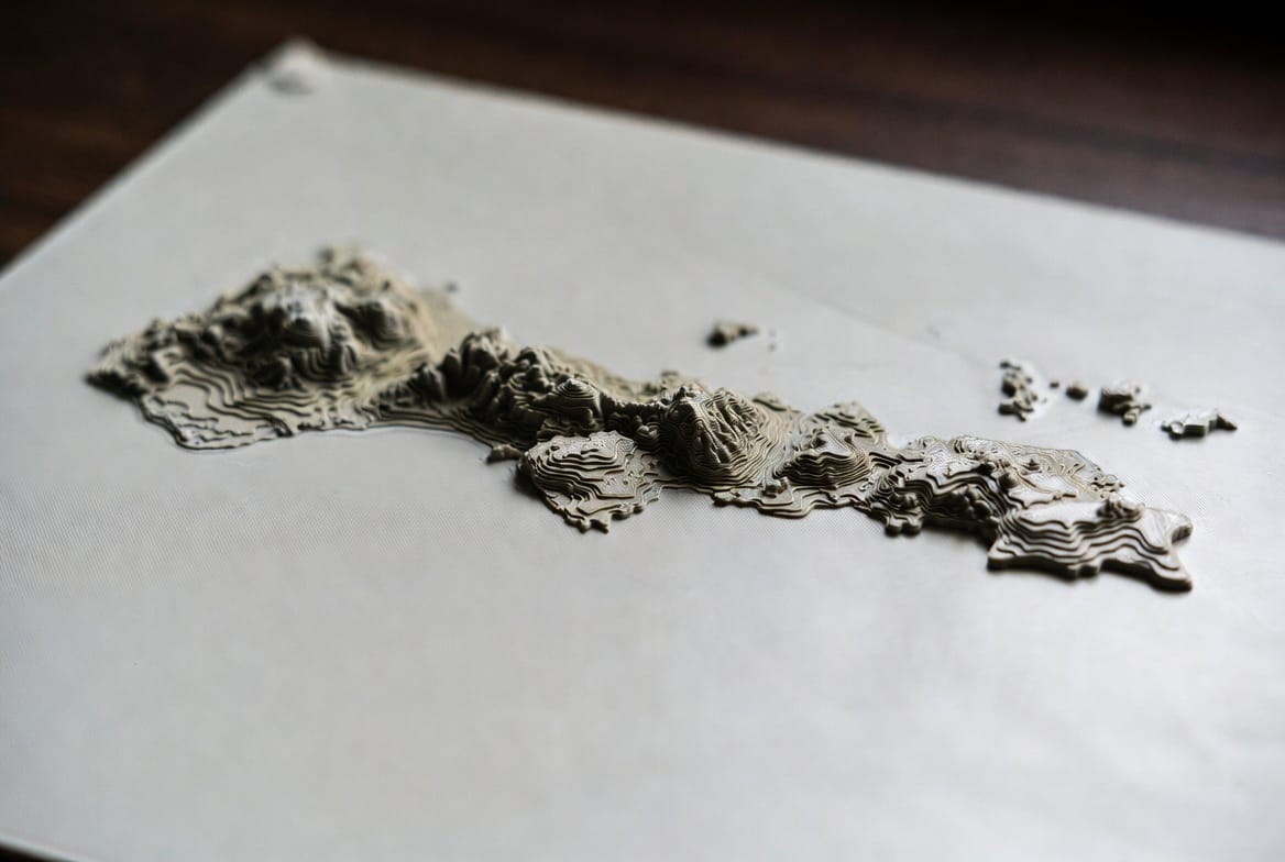 How I made a high-detail 3D printable map of Azores (without the sea)