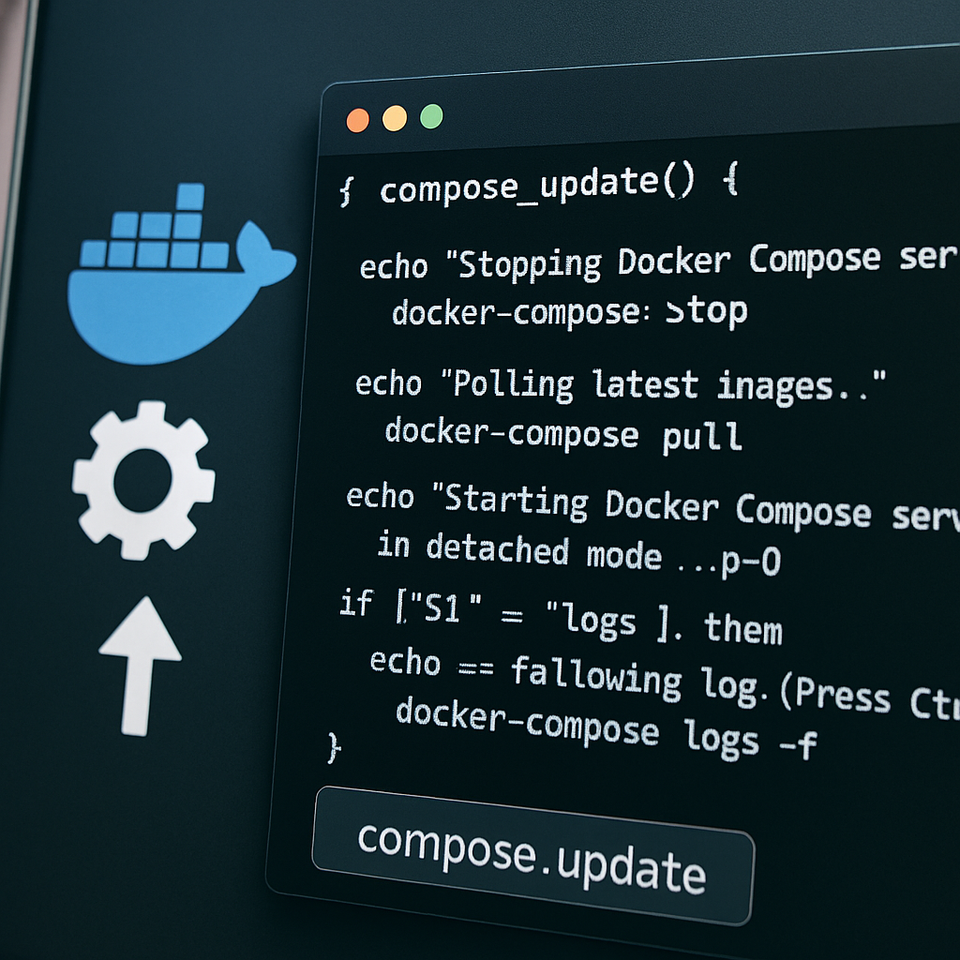 Docker Compose updates with a single command