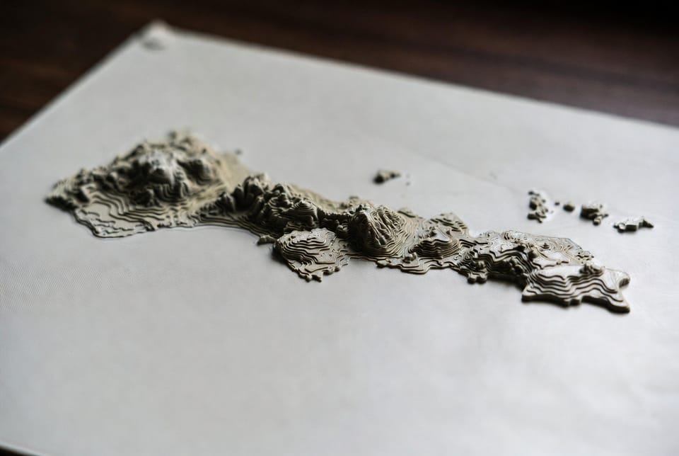 How I made a high-detail 3D printable map of Azores (without the sea)